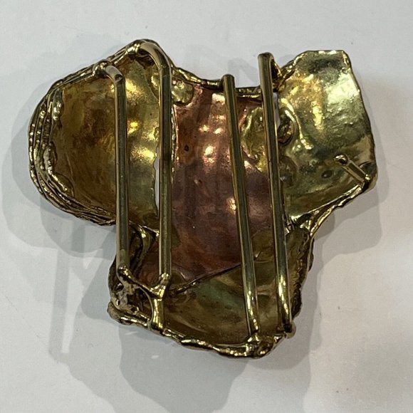 Vintage LAA Gallery Lafayette Art Association Mixed Metal Artist Belt Buckle - Picture 3 of 16